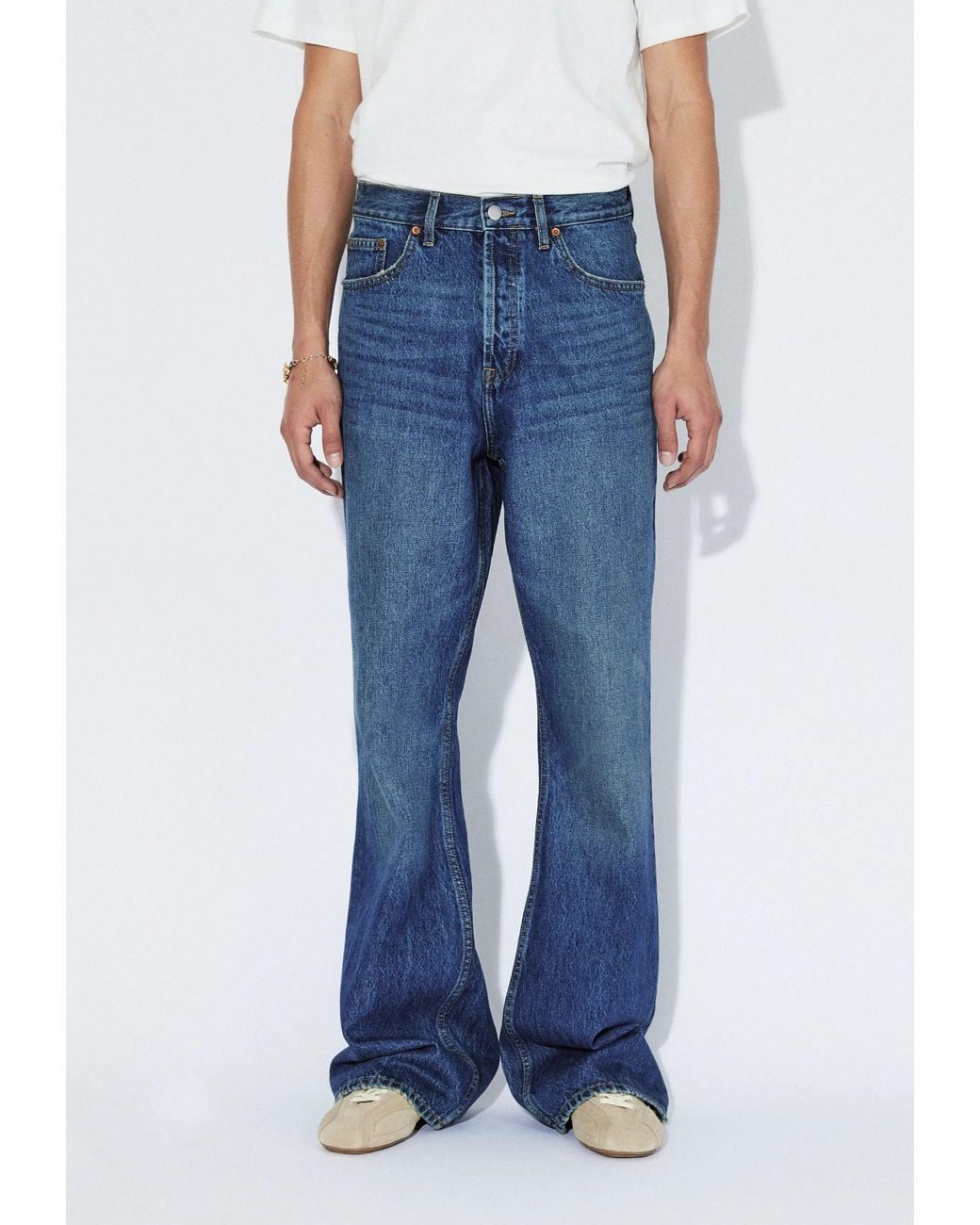Dr. Denim Blue Rift Wide Bootcut for men