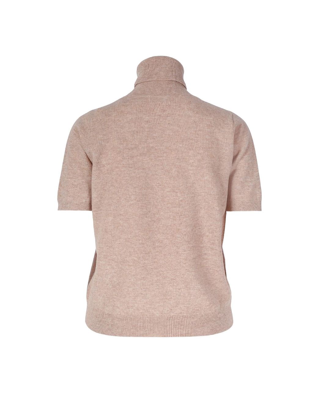 tirillm Brown Neutrals Alexa Short Sleeve Turtle Pullover - Melange