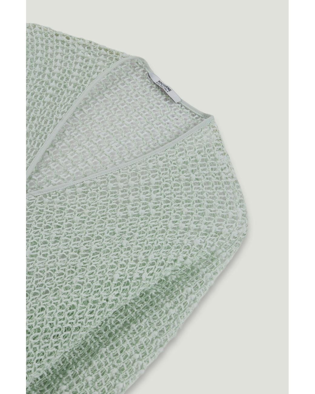 Nocturne Green Wrap Mesh Blouse