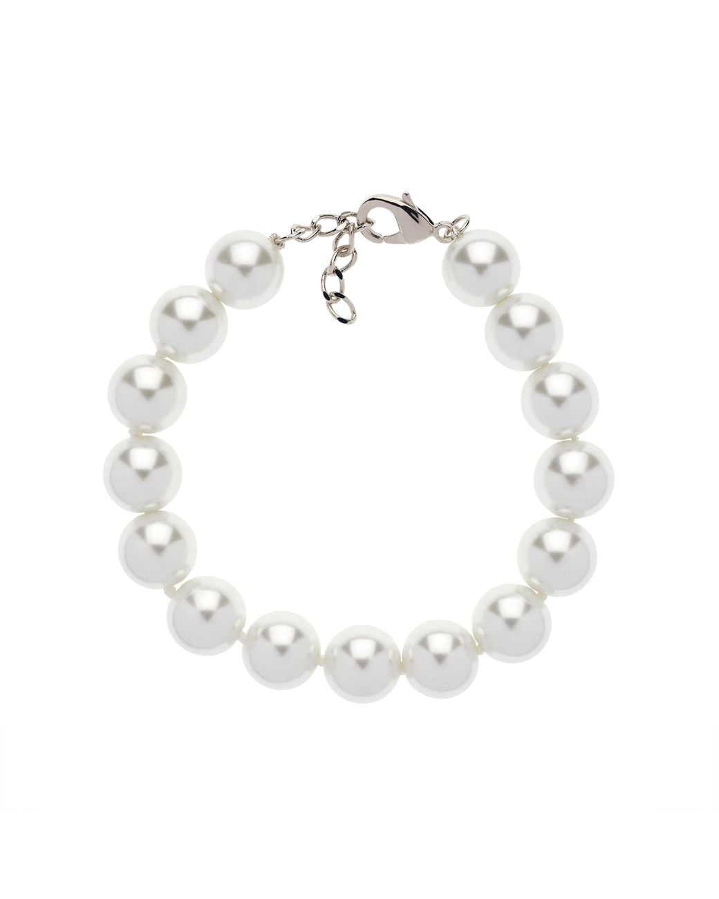 Emma Holland Jewellery Metallic Chunky Pearl & Platinum Bracelet