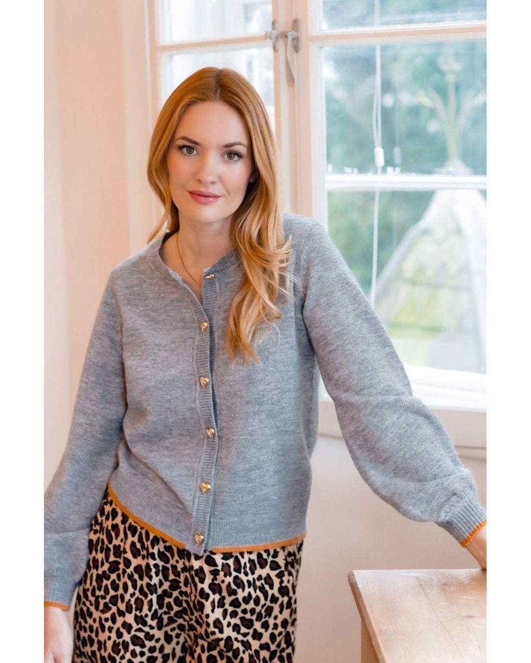 Sugarhill Gray Glinda Cardigan Hearts
