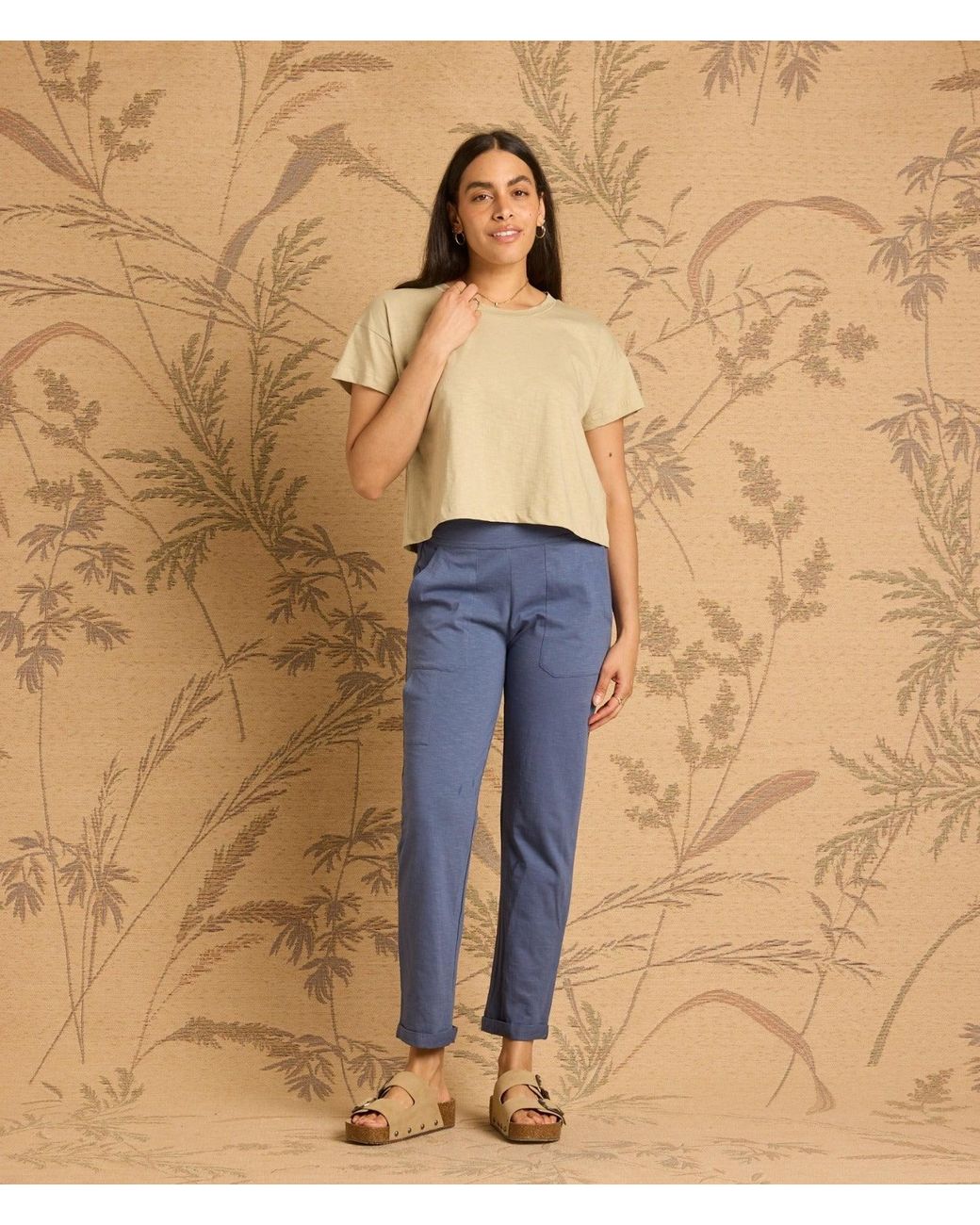 Known Supply Blue Mid Rise Slim Pants