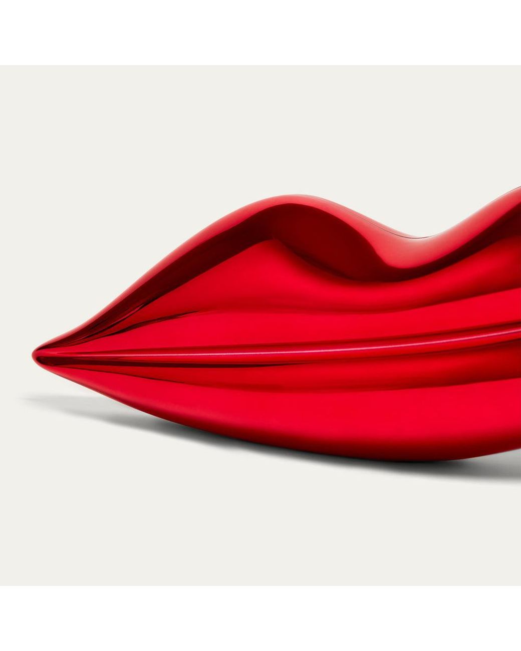 Lulu Guinness Red Surrealist Lips Clutch