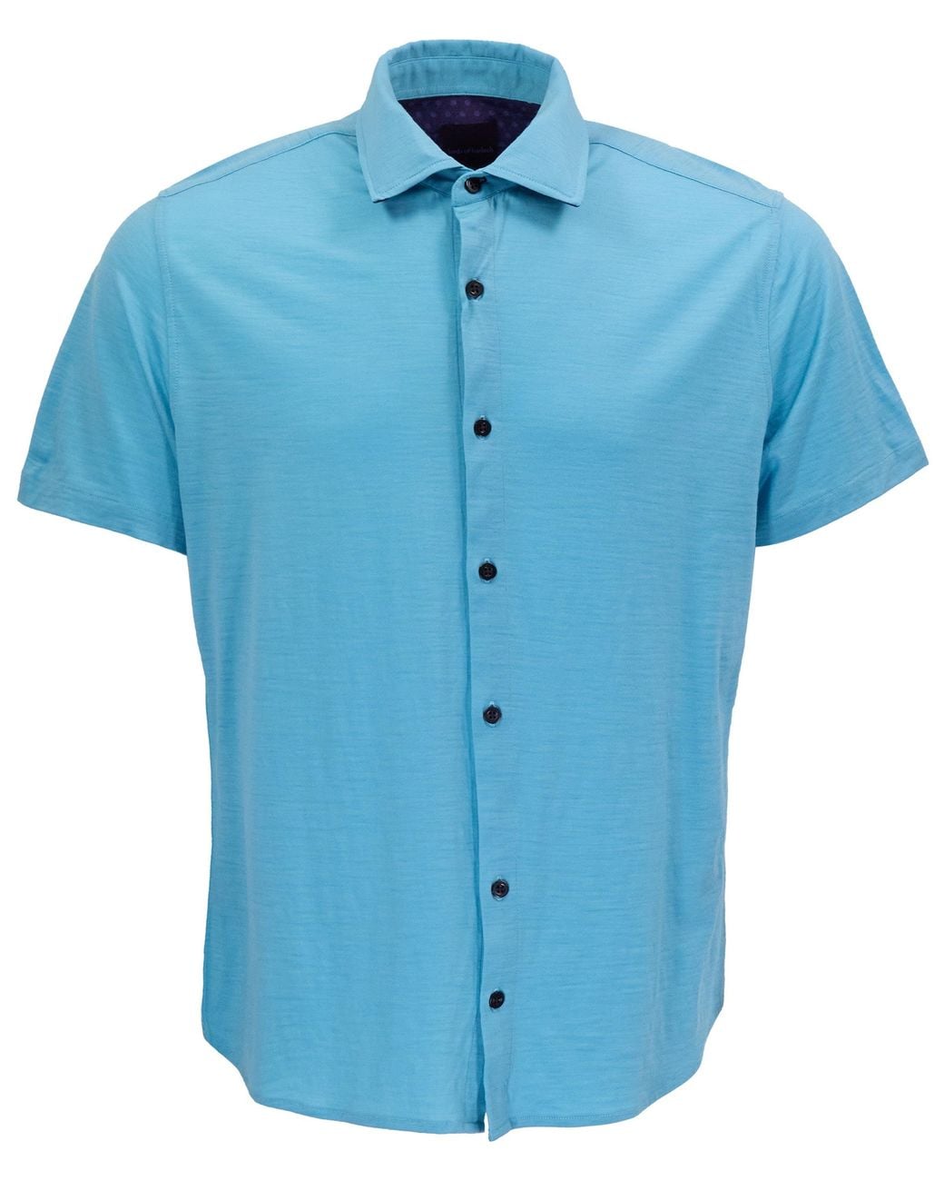Lords of Harlech Blue Tyler Short Sleeve Shirt for men