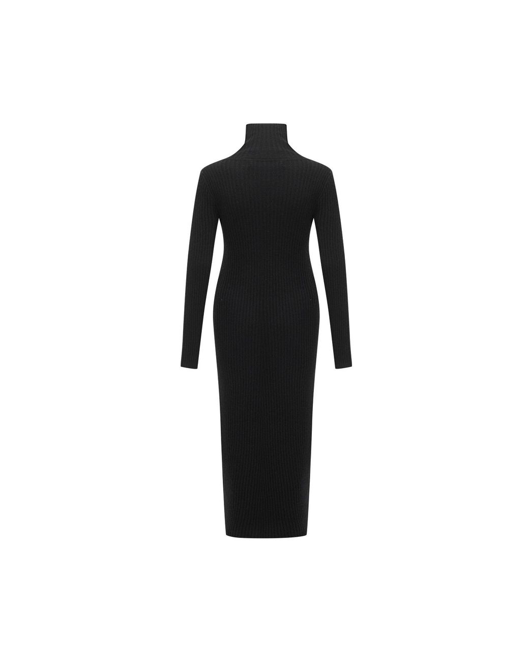 RUE AGTHONIS Black Noir Cashmere Scintillant Dress
