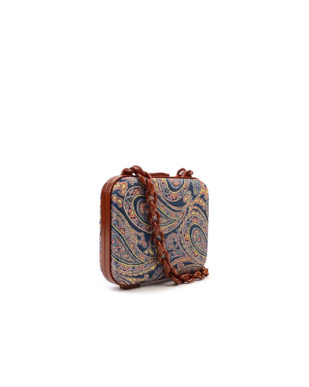 SJW BAGS LONDON Brown Lilibet Box Clutch