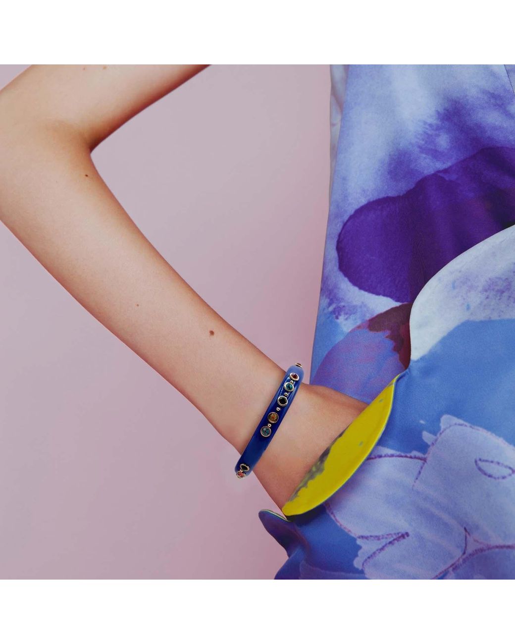 Michael Nash Jewelry Blue Holland Resin Studded Resin Bangle