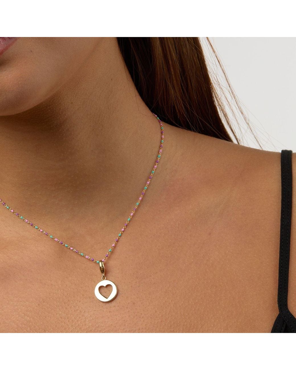Dolcetto Designs Metallic Bolla Necklace Vermeil And Enamel