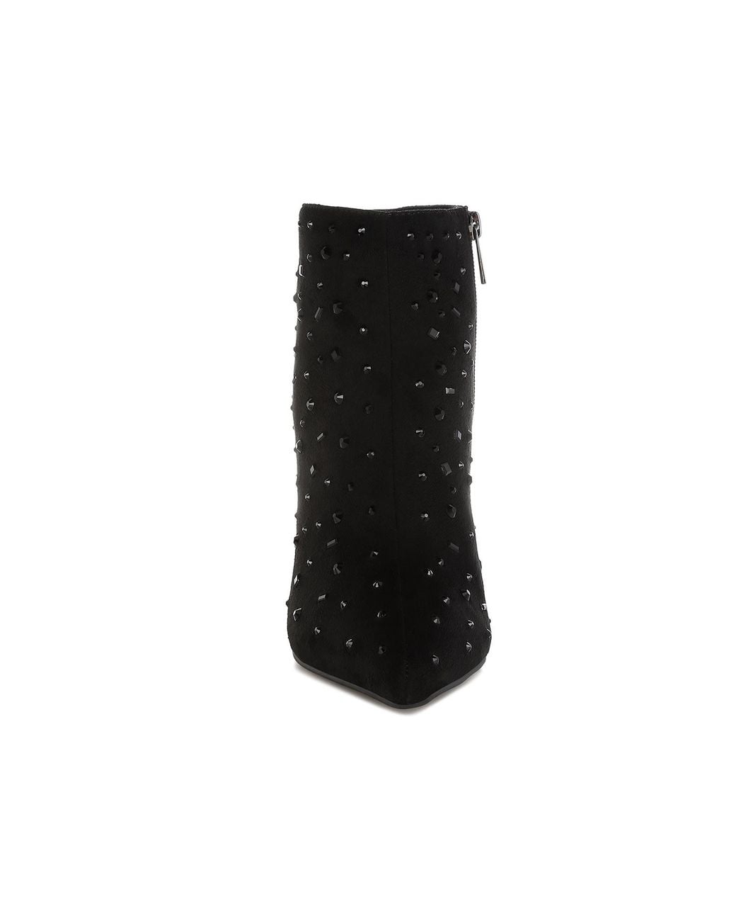Rag & Co Black Sakura Diamante Embellished Microfiber Boots