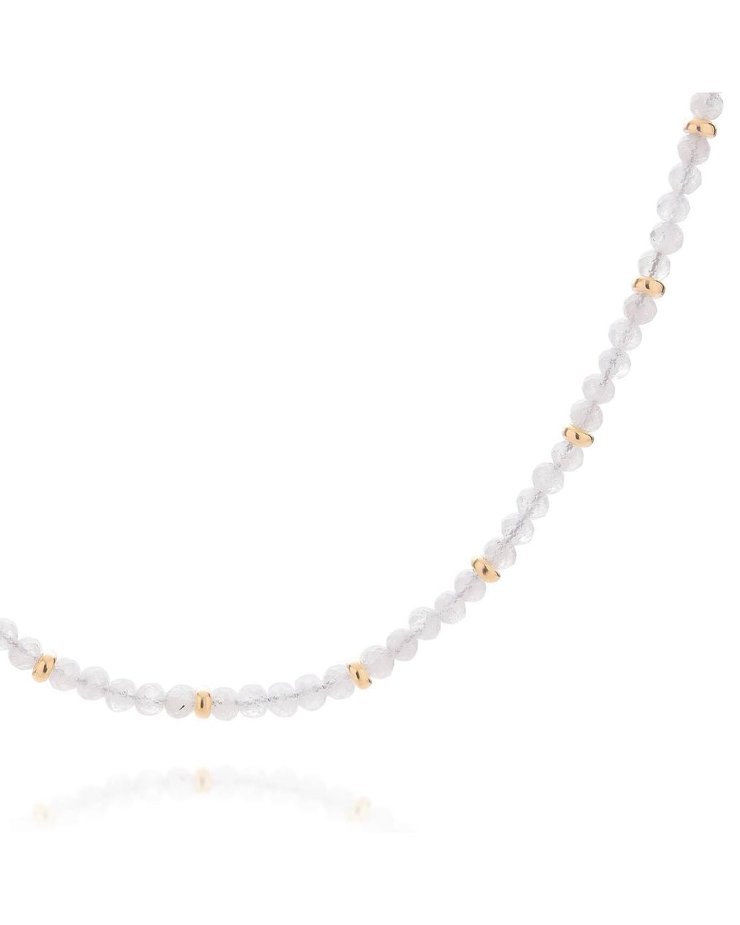 Nellou Jewellery Metallic Moonstone June Birthstone Orbit Necklace
