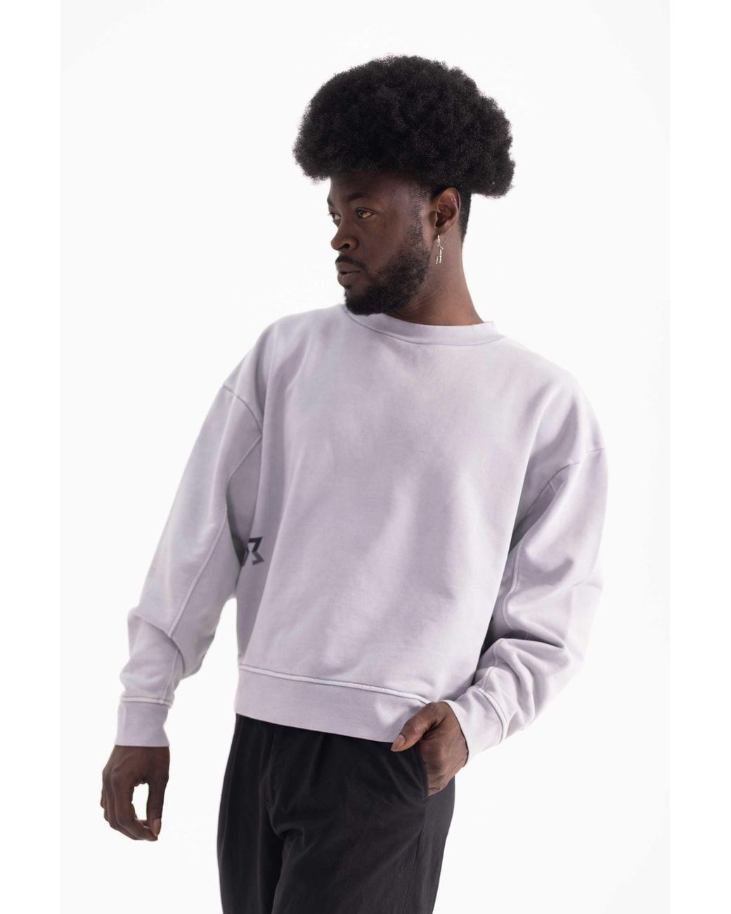 Achilles and the Tortoise Purple Logo Crewneck for men