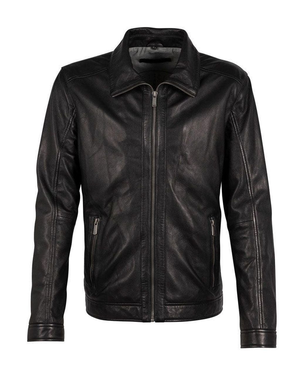 Mauritius Black Leather Jacket Thees for men