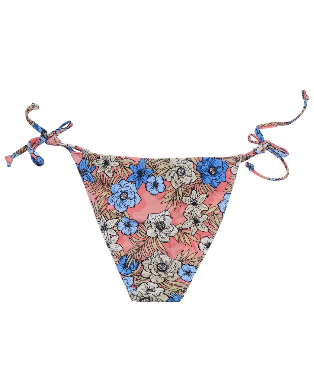 Lords of Harlech Blue Bonita Tropical Mix Coral Bikini Bottom