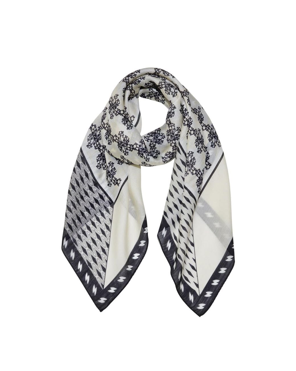 Ana Maison Blue Facet Silk Wool Scarf