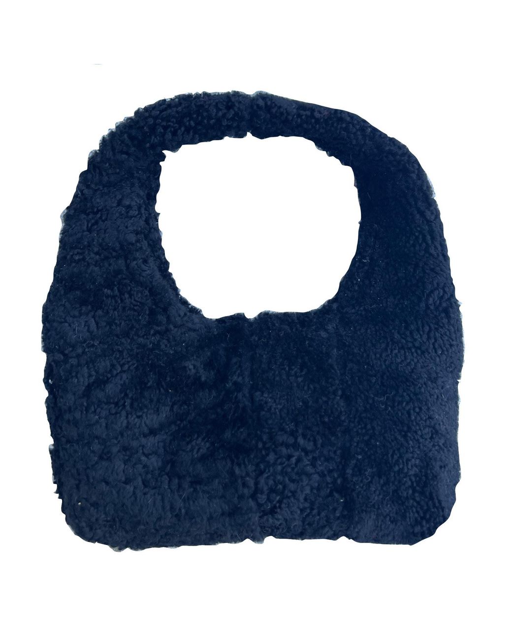 tirillm Blue Lotte Handmade Small Bag Made Of Sherling Scraps