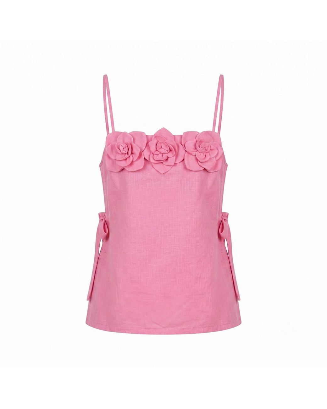 Yumi Kim Pink Flora Linen Top
