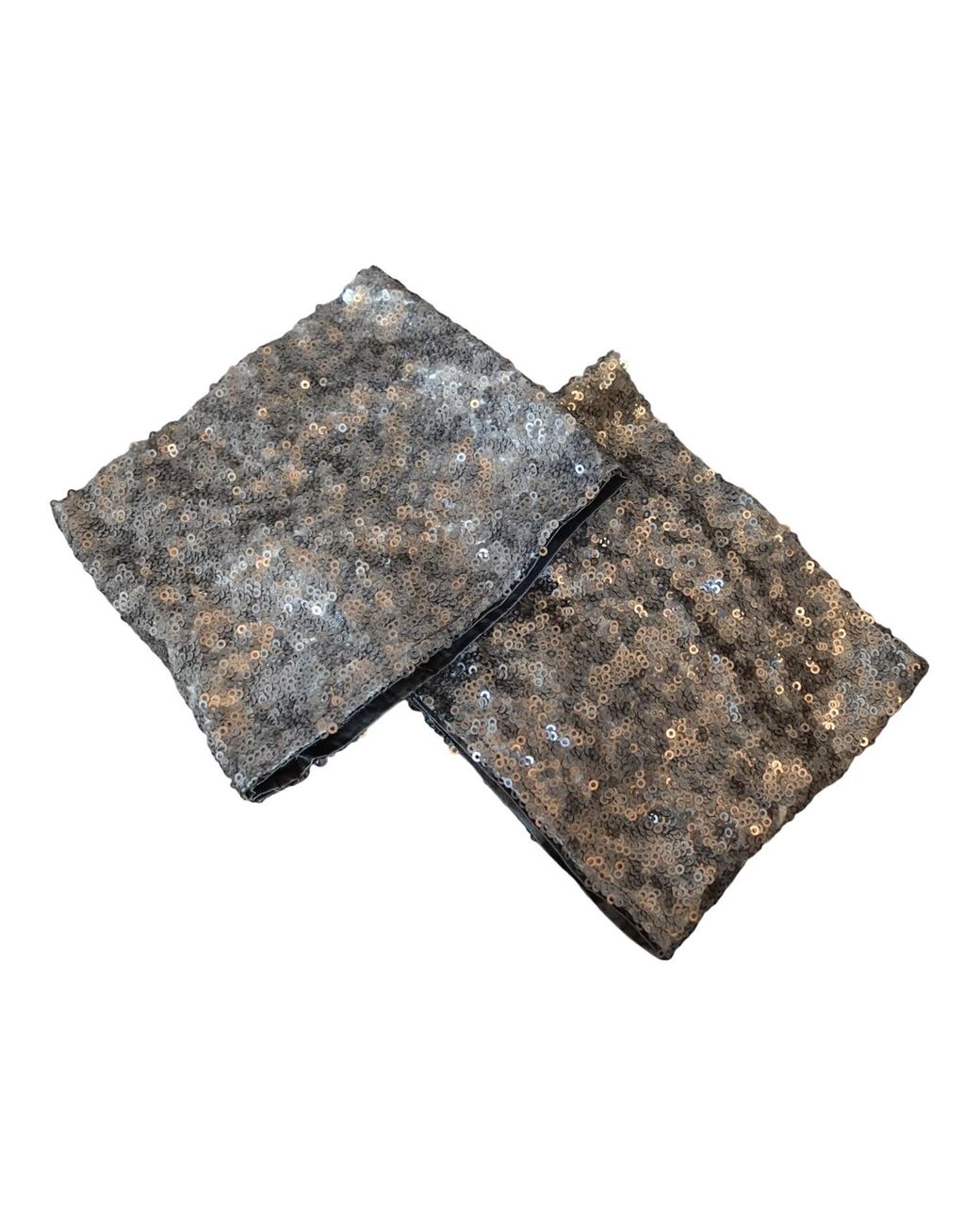 Romer Millinery Metallic Morphy Moldable Wrist Cuff Gunmetal Sequin Set Of Two