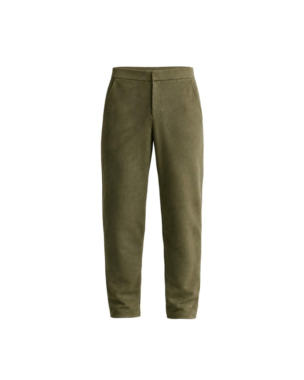 Luroq London Green Clean Line Trousers for men