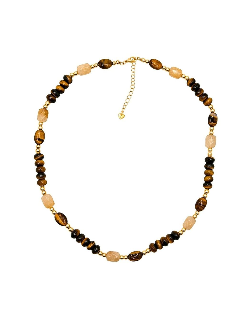 Uchi and Soto Metallic Nekomeishi Tiger's Eye Beaded Necklace