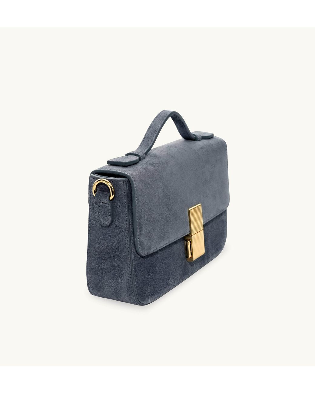 Apatchy London Blue The Flora Suede Denim Bag