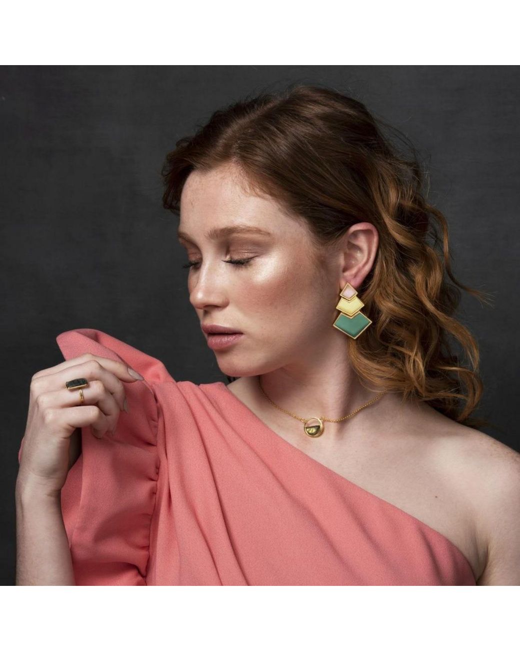 Lavani Jewels Multicolor Nefertiti Earrings