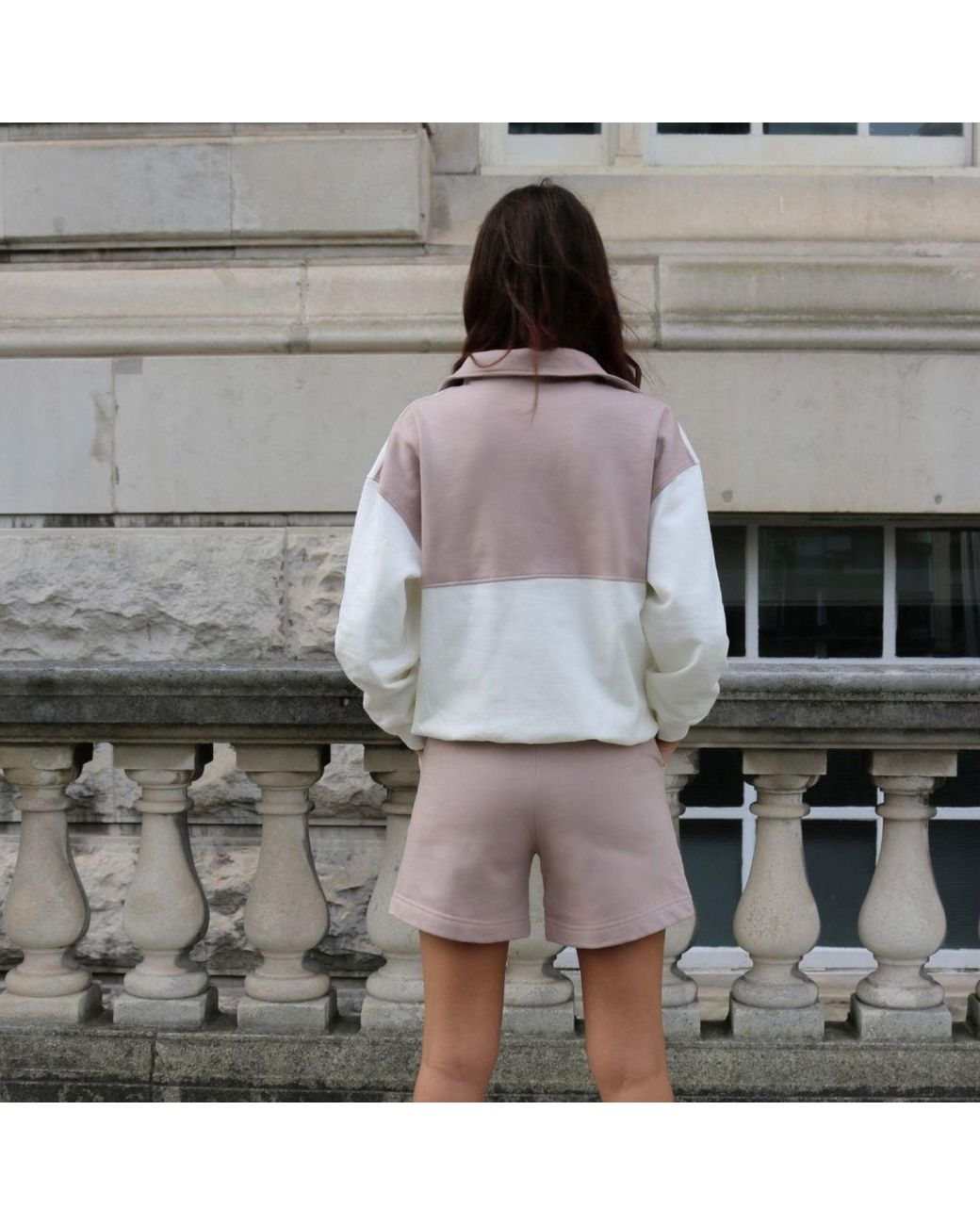 Mimhi Maison Brown Neutrals Nude Cotton Shorts