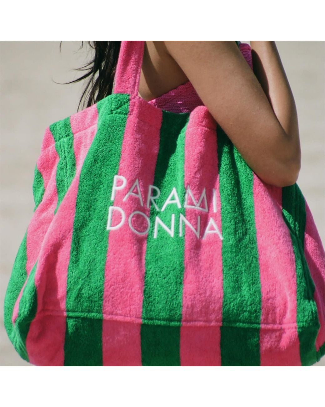 Paramidonna Red Large Tote Bag Fuchsia/Emerald