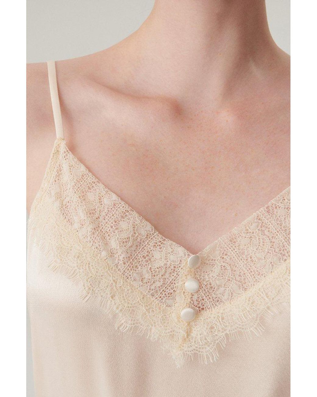 Exquise Natural Neutrals Adalynn Adjustable Thin Strap Blouse