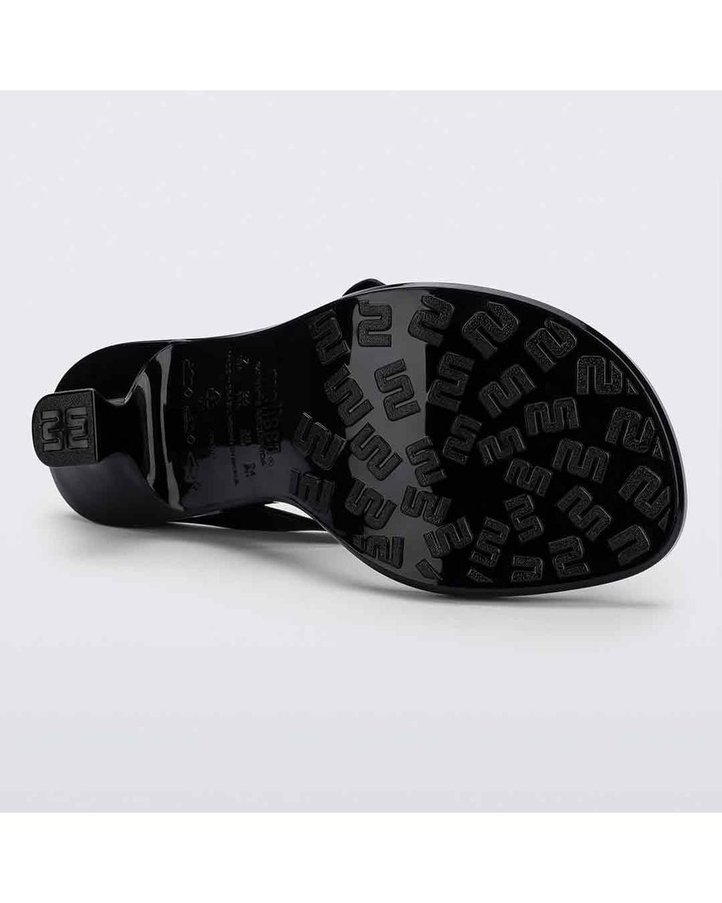 Melissa Black Thong Kitten Heel Petals