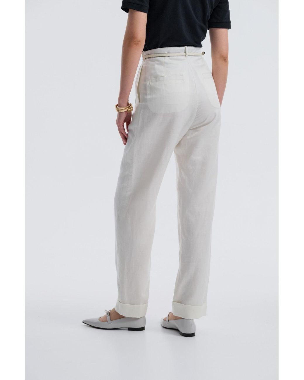 Baltér White Heathrow Club Tailored Pants