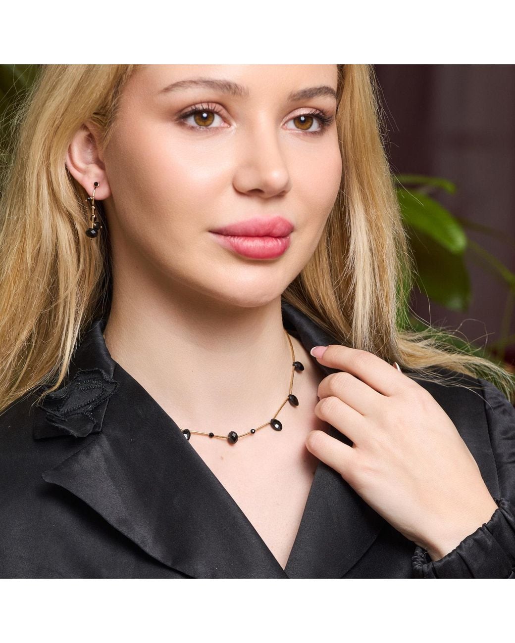Corina Mardari Jewelry Metallic Spinel Filled Chocker Necklace