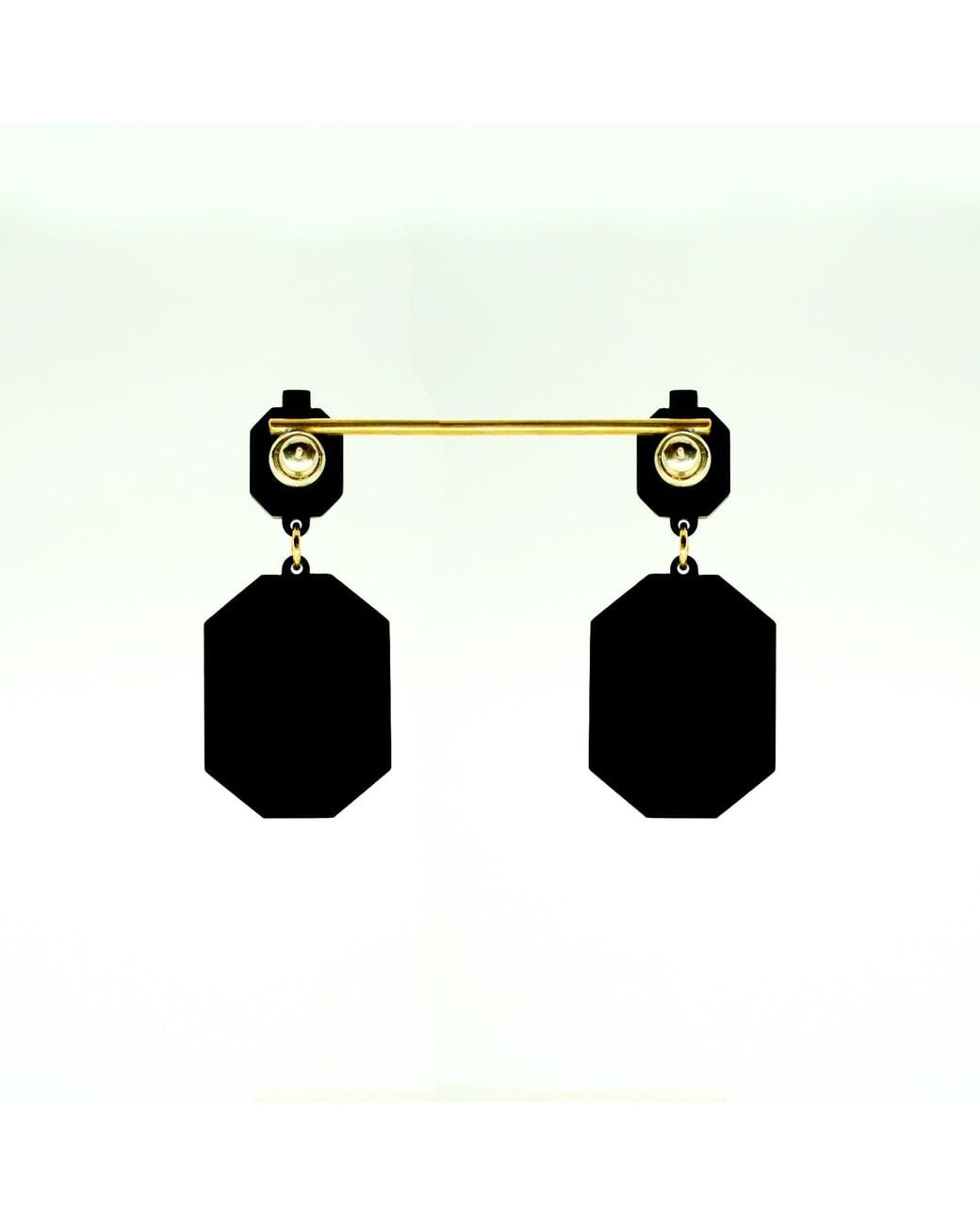 Gissa Bicalho Metallic Acrylic Handmade Earring Meander Candy