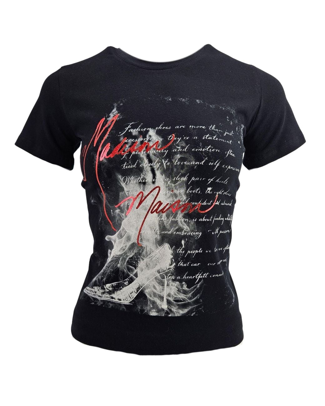 Madison Maison Black Croc Shoe T-Shirt