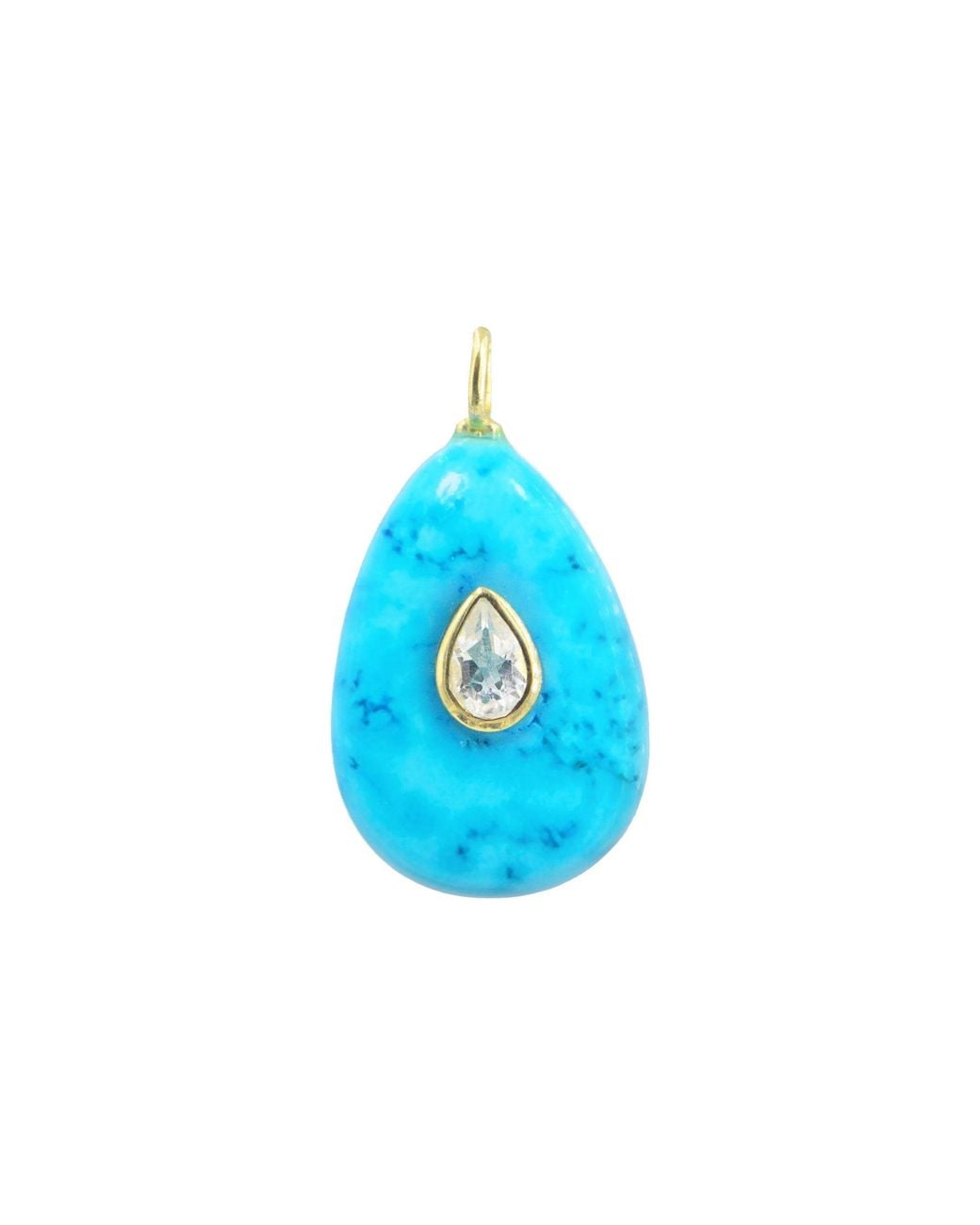 KAMARIA Blue Howlite Gemstone Pendant With Topaz