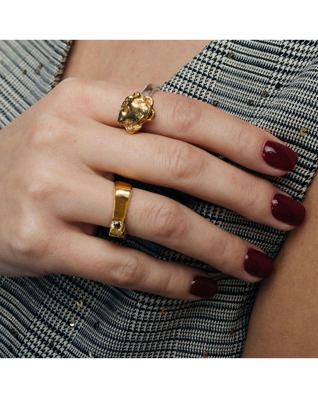 Moca Jewellery Yellow Grace Bow Gem Ring Vermeil Gem Stone