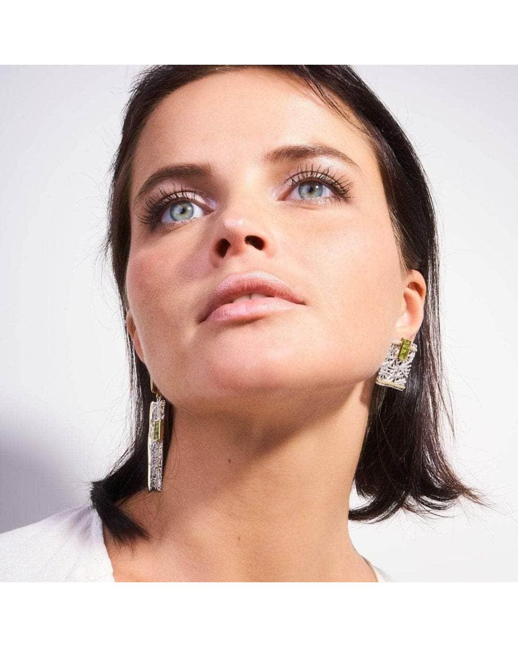 German Kabirski Metallic Verina Peridot Earrings