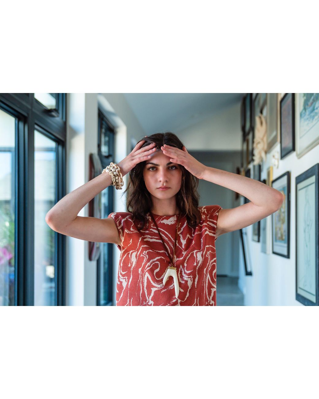 Jennafer Grace Orange Neutrals Sabrina Shift