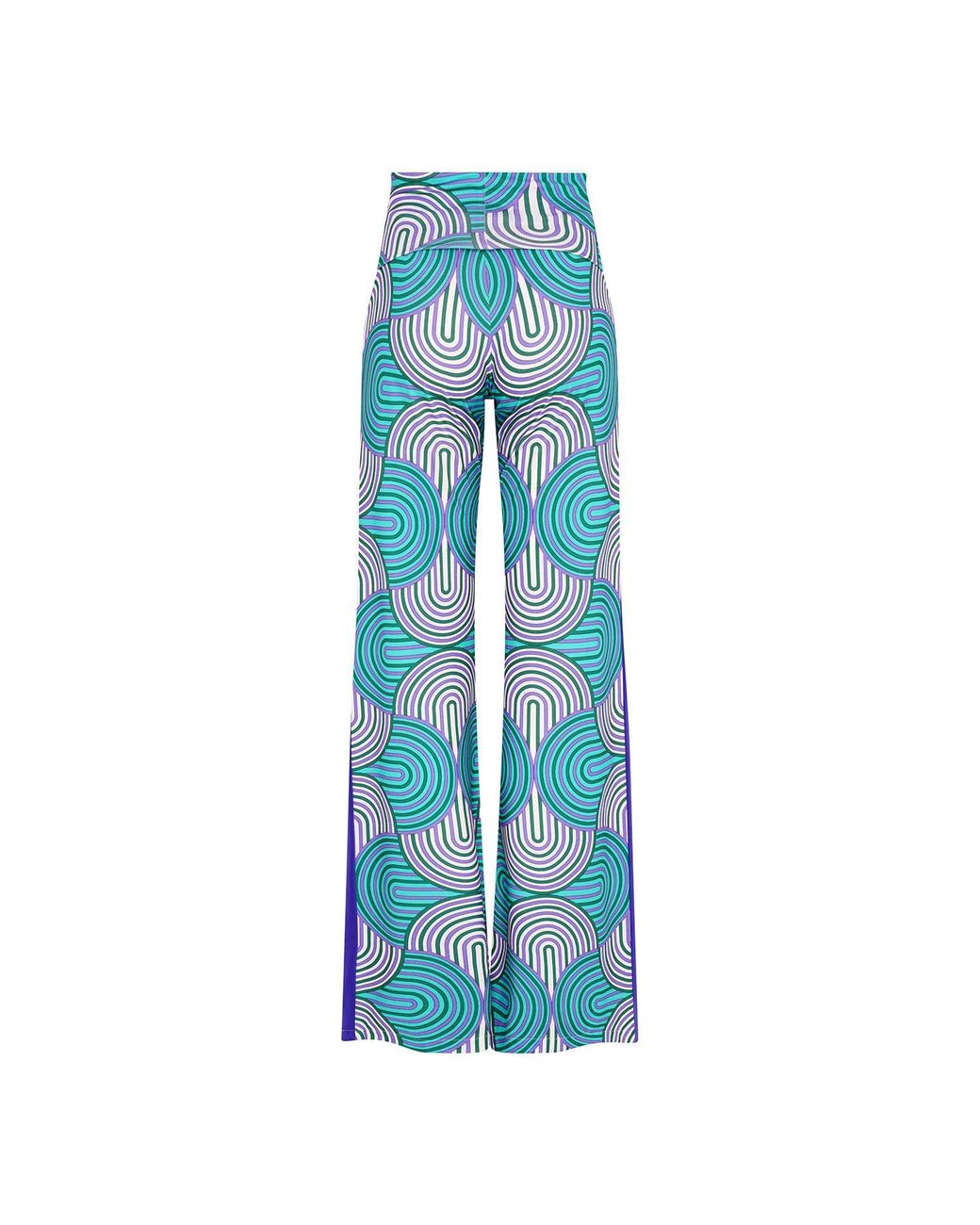 Beatrice von Tresckow Blue Lilac Labyrinth Stretch Flare Trousers