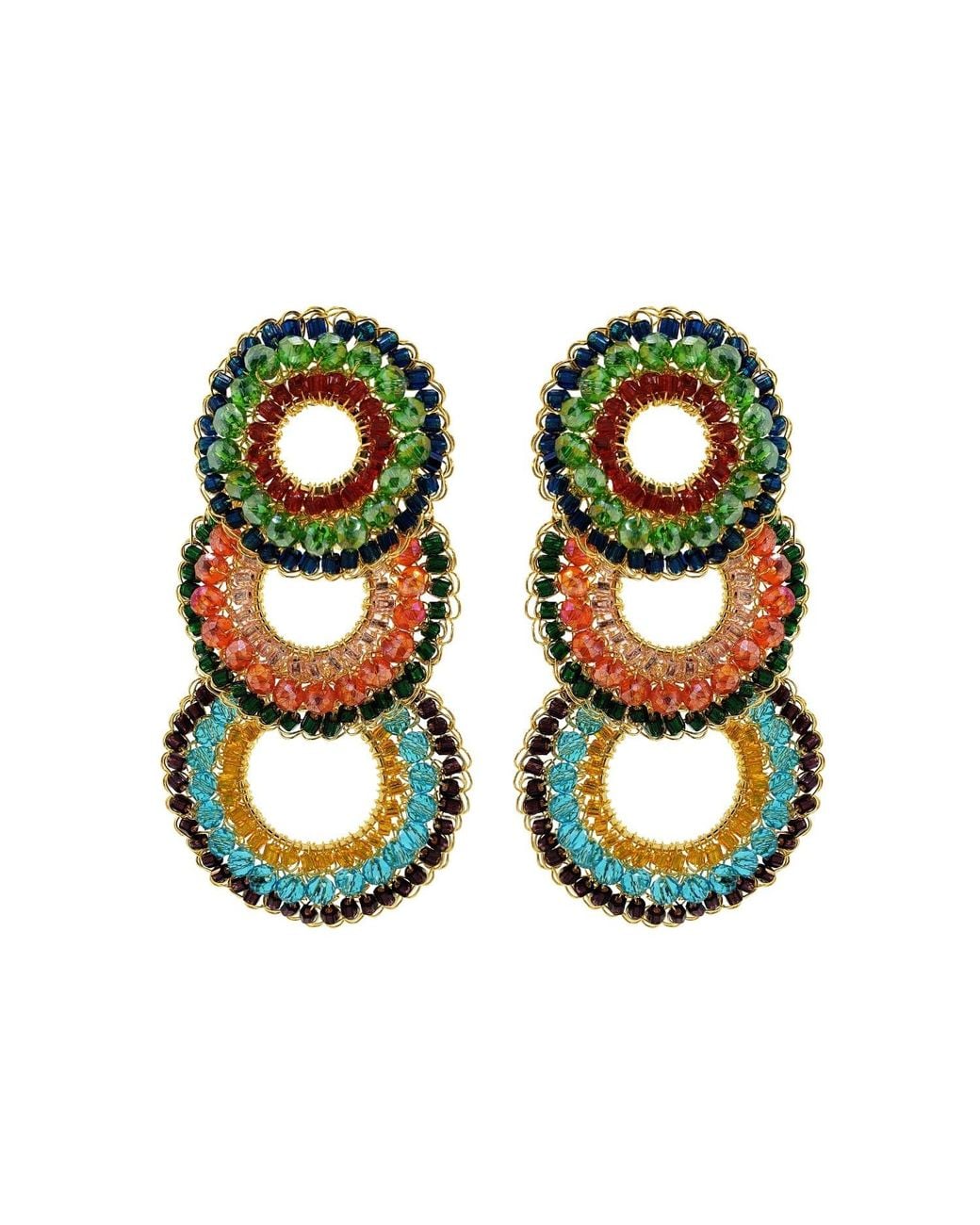 Lavish by Tricia Milaneze Multicolor Gush Handmade Earrings
