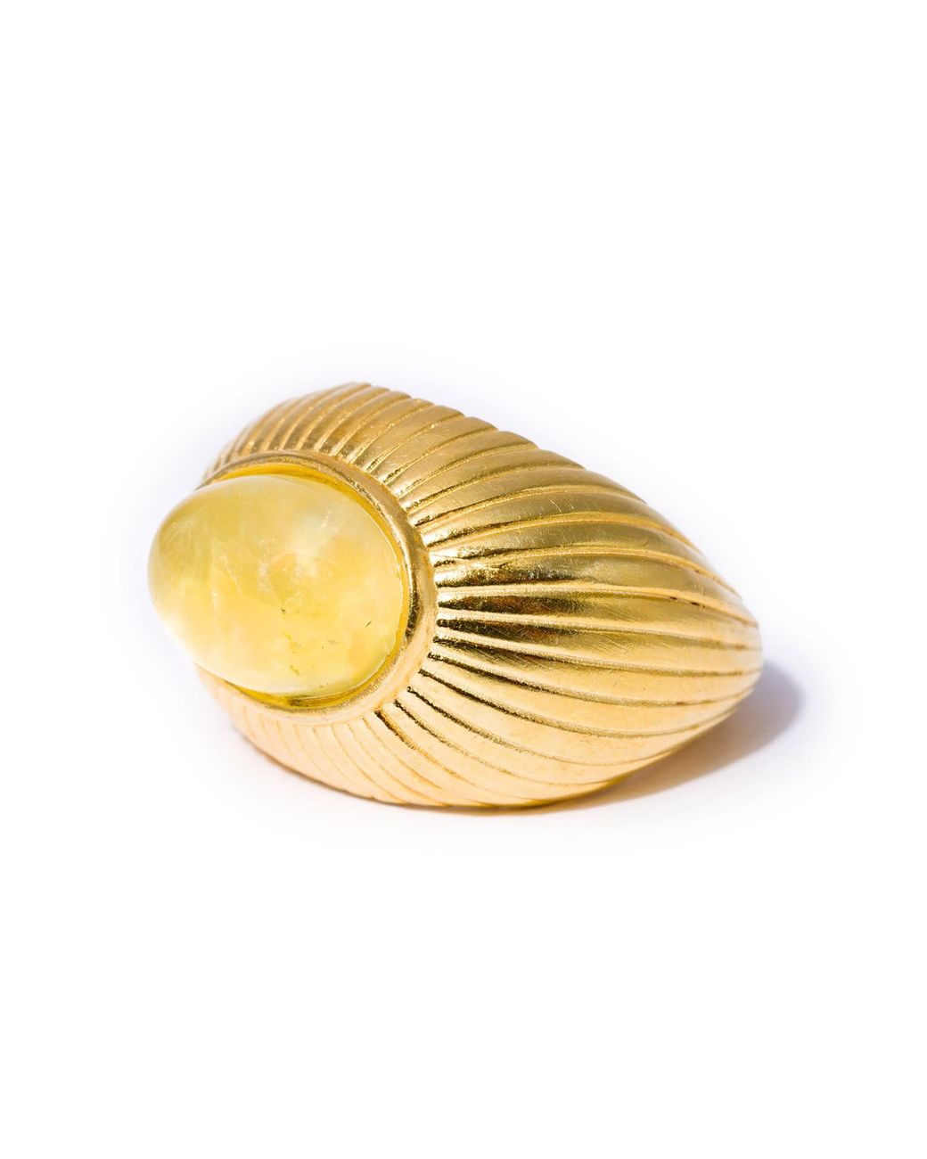 Kybele Studio Metallic Oval Prehnite Ring