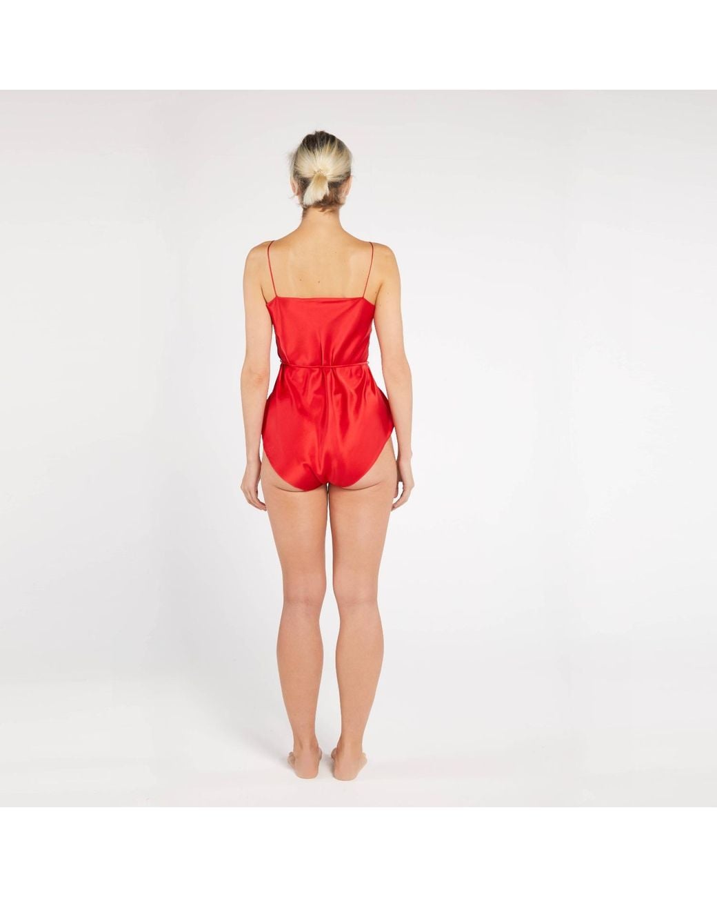 Maguy De Chadirac Red Classic Silk Teddy