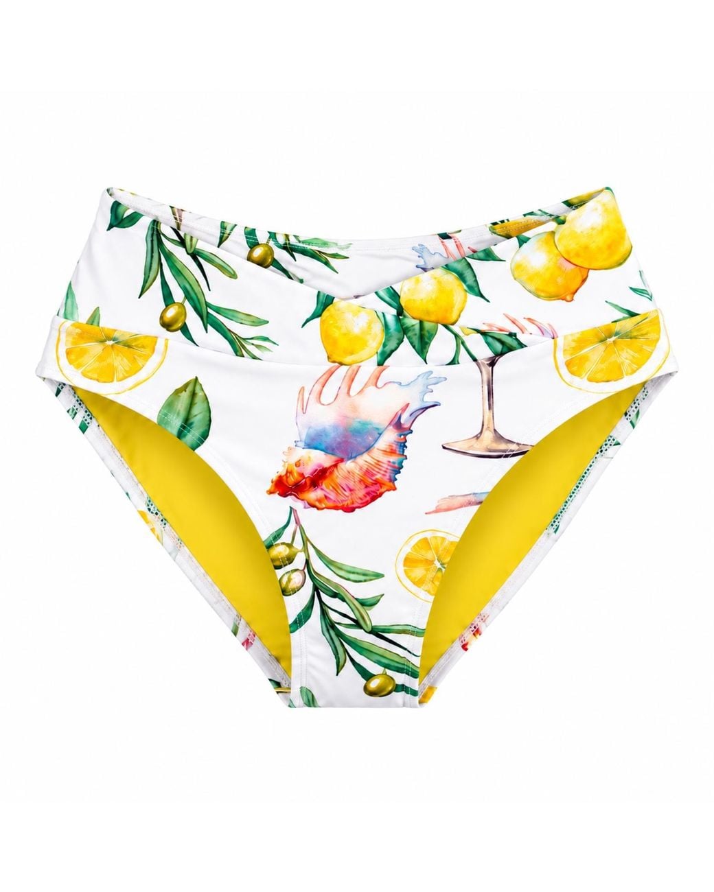 Plivati Yellow Bianca High Waist Bikini Bottom — Adriatic