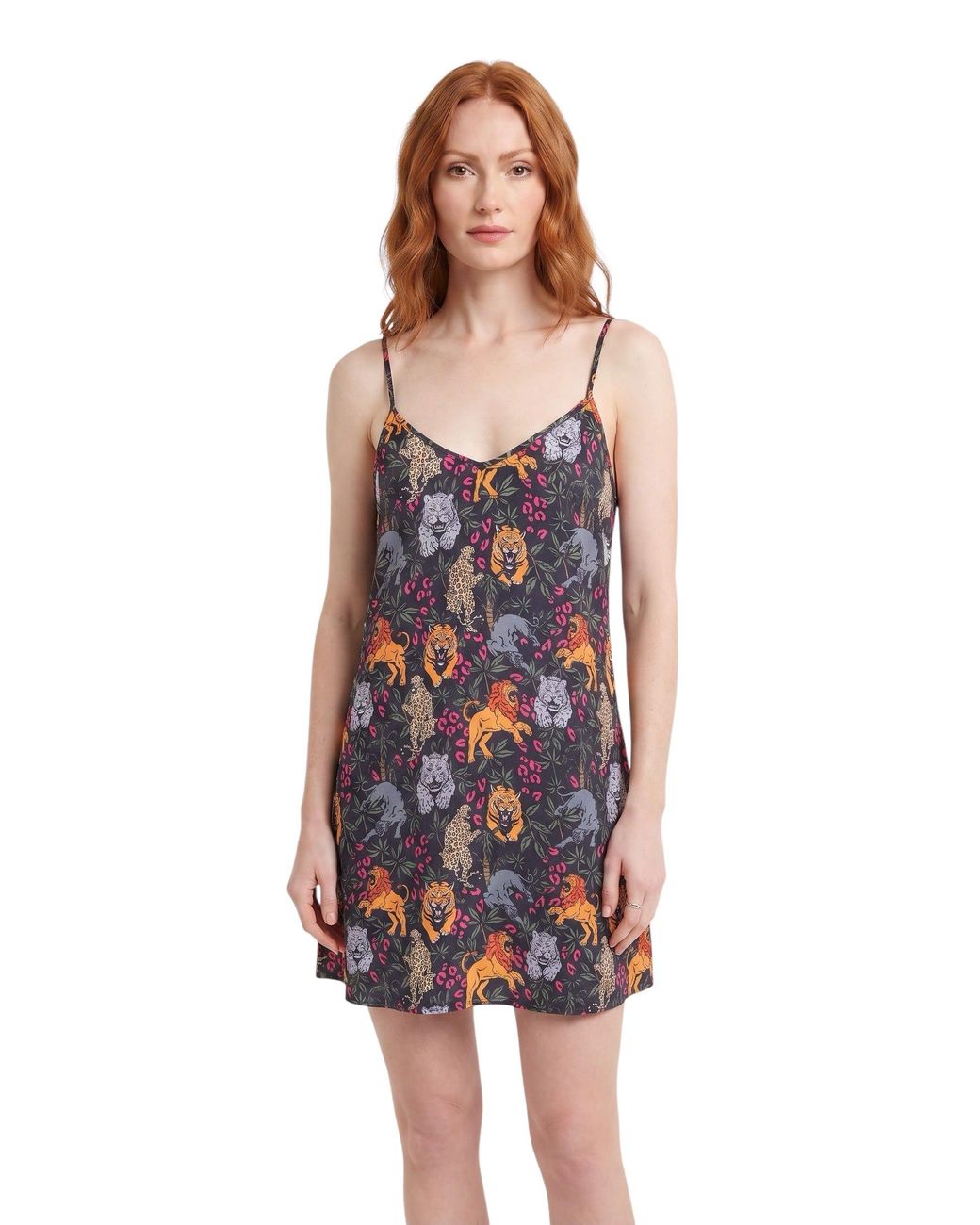 Any Old Iron Blue Big Cats Short Dress