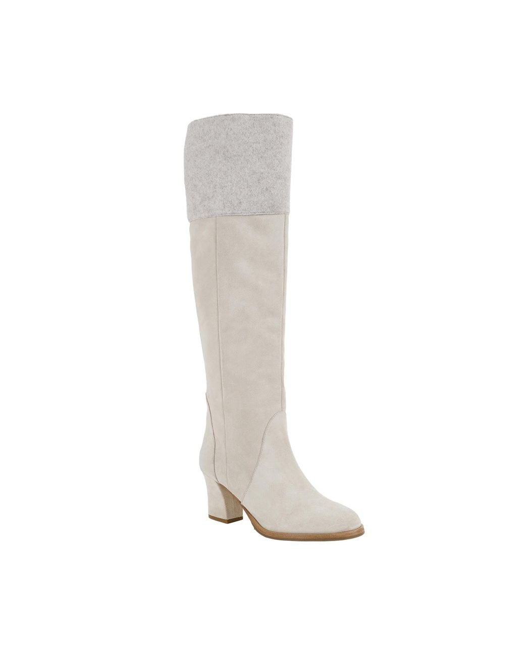 Moon D'elle White Neutrals Zenit Knee High Boots