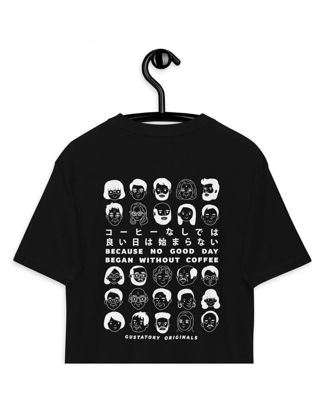 Anchor and Crew Black Gustatory Originals Because No Good Day. Heavy Cotton Embroidered T-Shirt