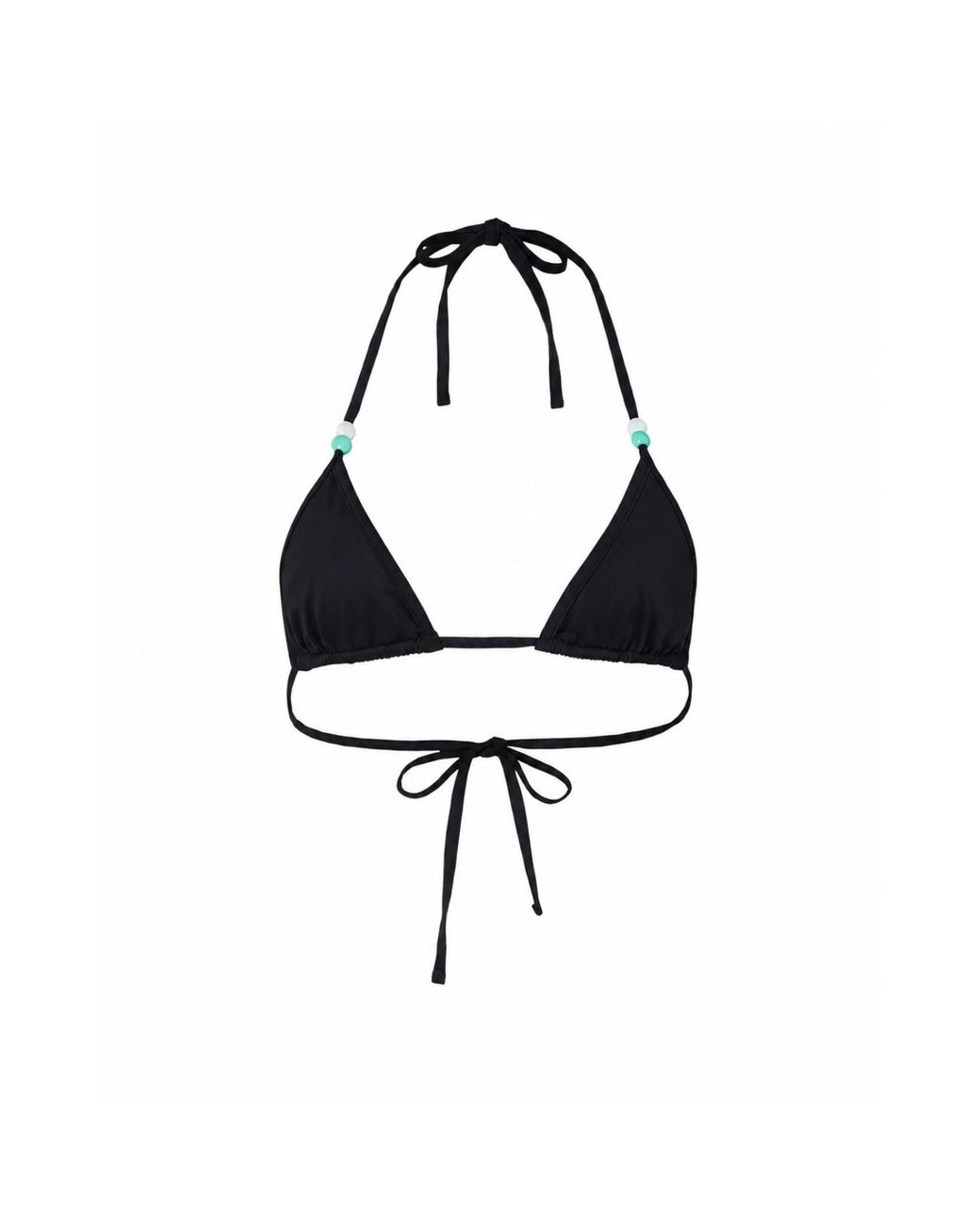 Par & Escala Black Iso Beaded Triangle Bikini Top