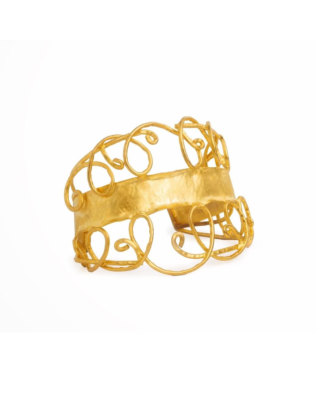 Meraki by Rashmi Bajaj Metallic Plated Wire Cuff Bracelet