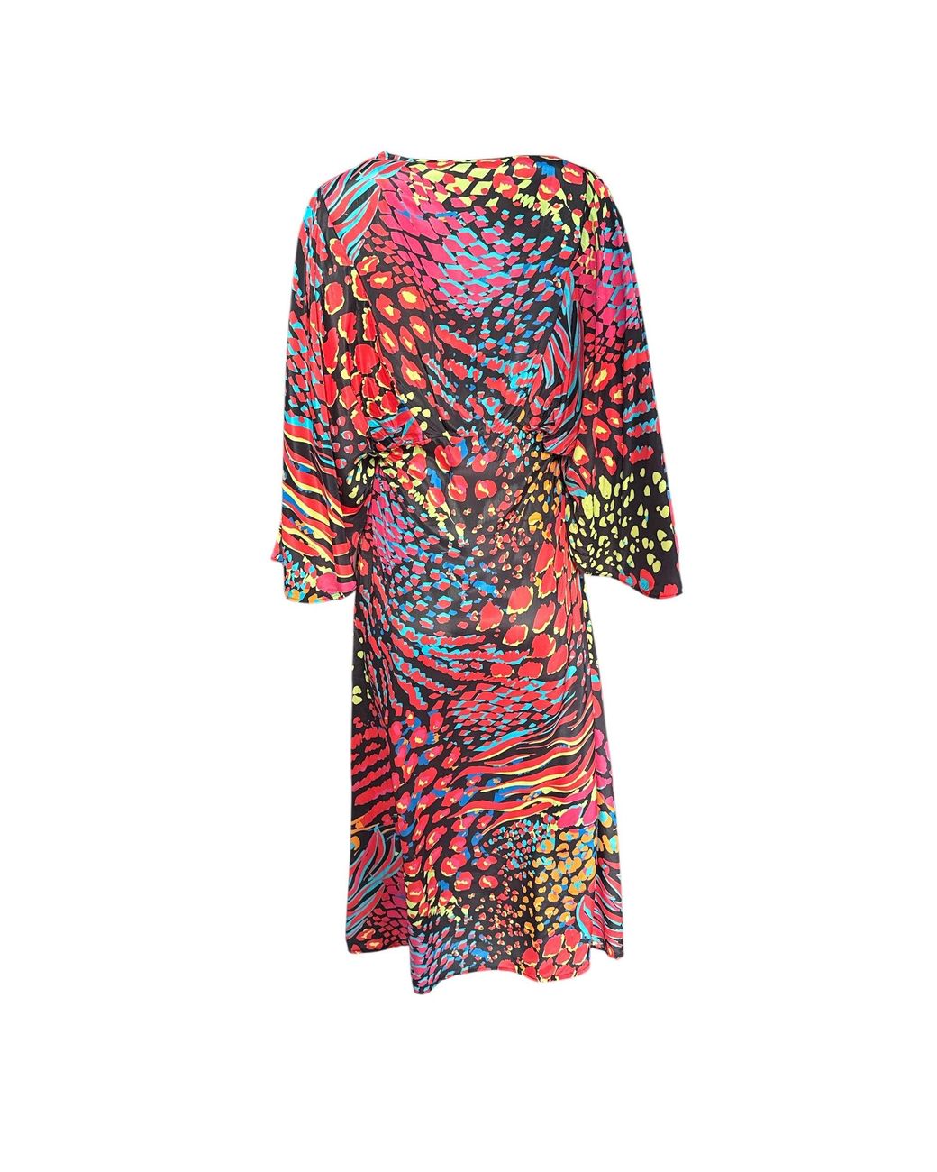 Any Old Iron Red Neon Animal Kyoto Dress