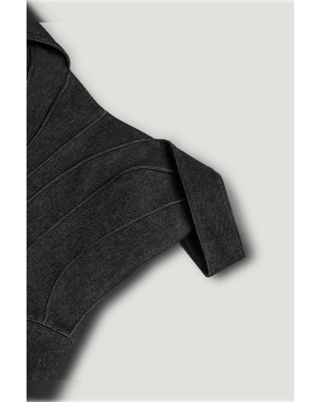Nocturne Black Off-Shoulder Sculpted Bustier