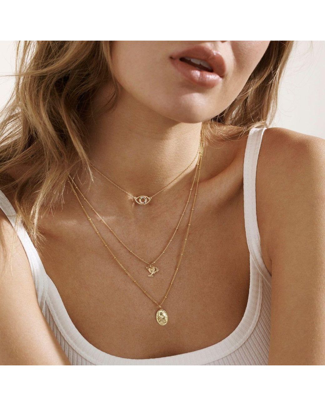 With Love Darling Metallic Abundantia Oval Necklace